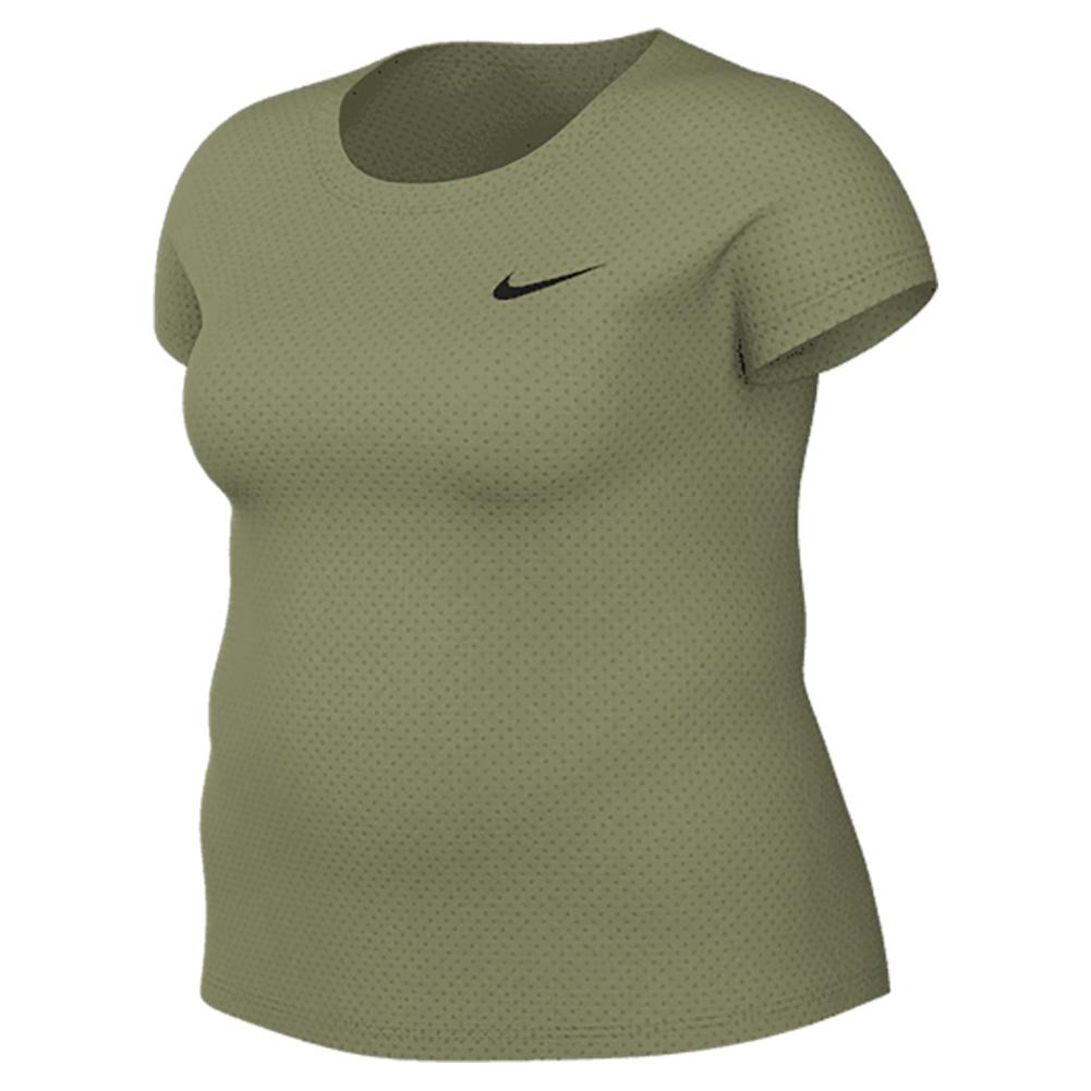 Nike Women`s Court Dri-FIT Victory Short-Sleeve Tennis Top Plus Size