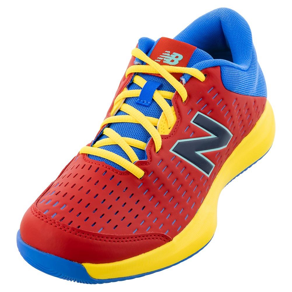 New Balance Men`s 696v4 4E Width Tennis Shoes True Red and Bright Lapis