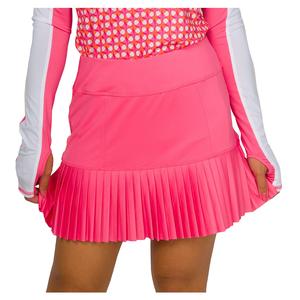 Women`s Knife Pleat Tennis Skort Salmon