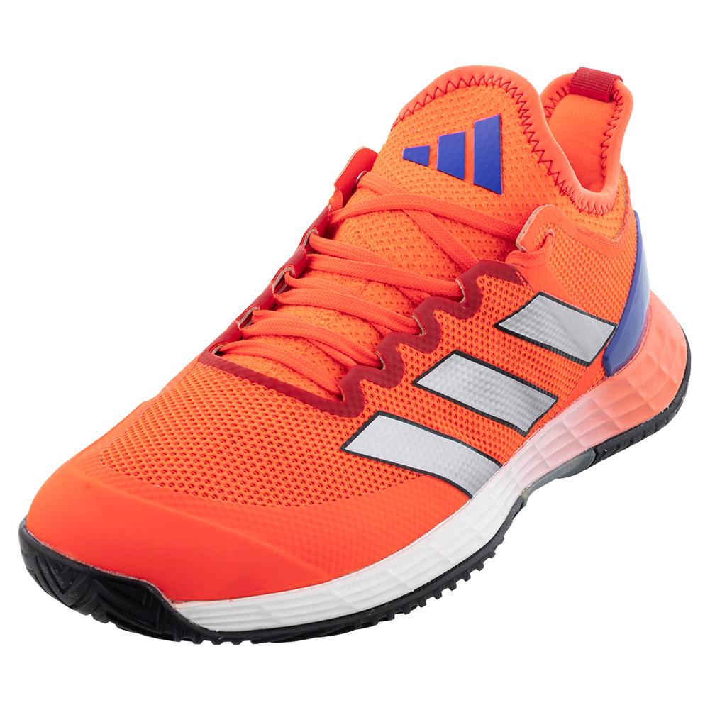 adidas Men`s adizero Ubersonic 4 Lanzat Tennis Shoes Solar Red and Silver  Metallic
