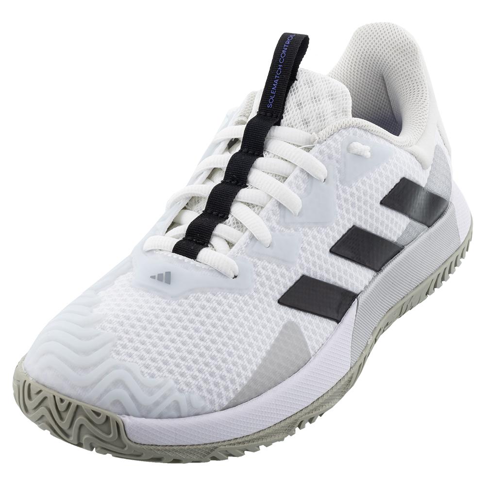 Tung lastbil mammal Vedhæftet fil adidas Men`s SoleMatch Control Tennis Shoes Footwear White and Core Black
