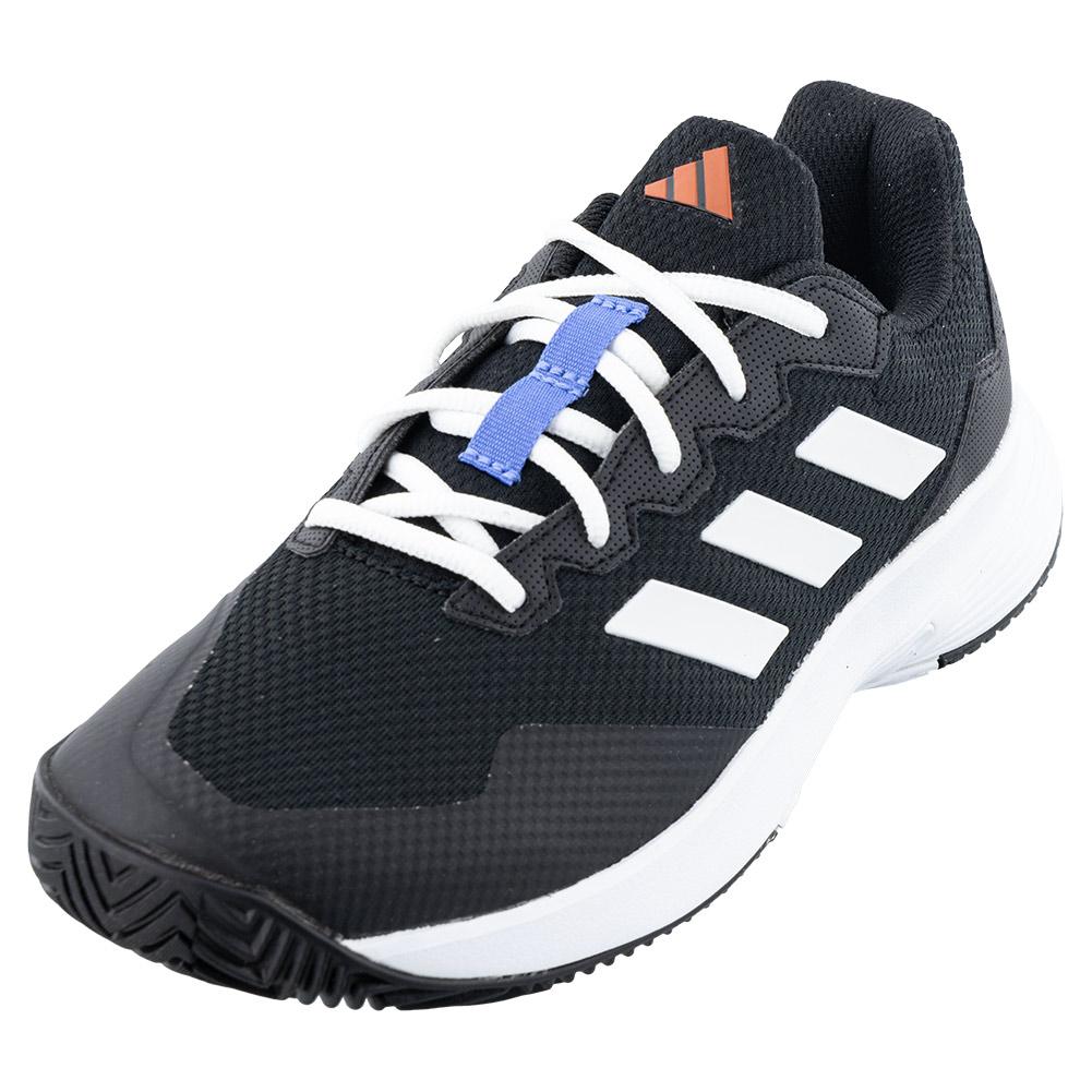 adidas Men`s GameCourt 2 Tennis Shoes Core Black and Footwear White