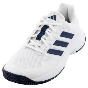 adidas Men`s GameCourt 2 Tennis Shoes Footwear White and Team Navy Blue 2