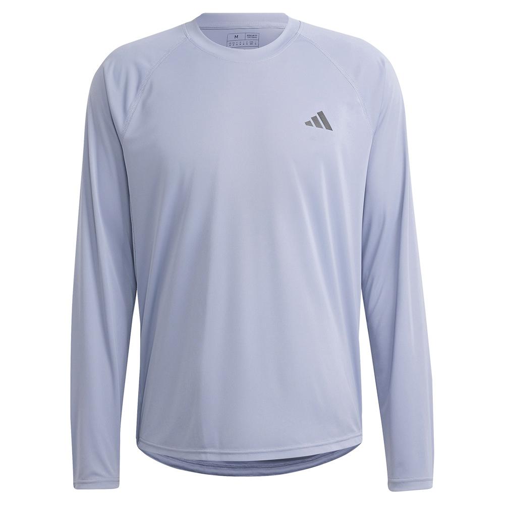 Adidas Men`s Club Long Sleeve Tennis Top Silver Violet