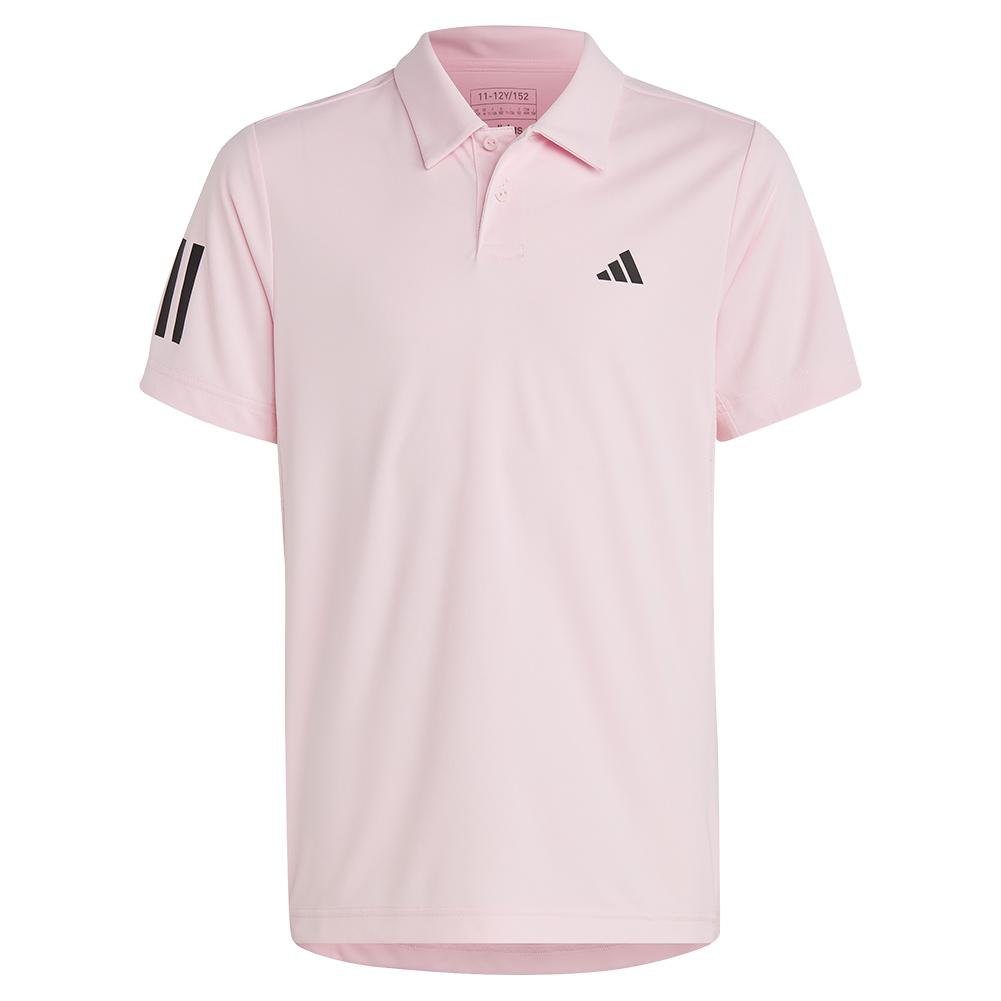 adidas Boys` Club 3-Stripe Tennis Polo Clear Pink