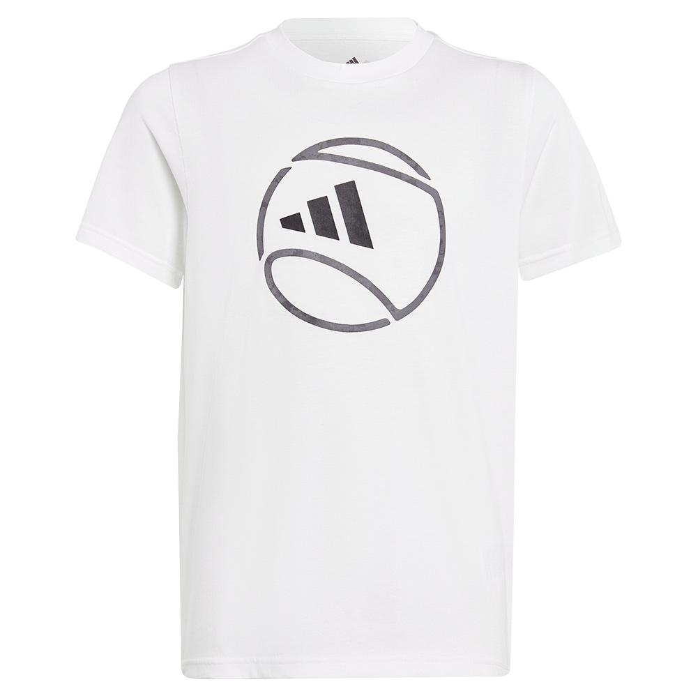 adidas Boys` Category Graphic Tennis T-Shirt White