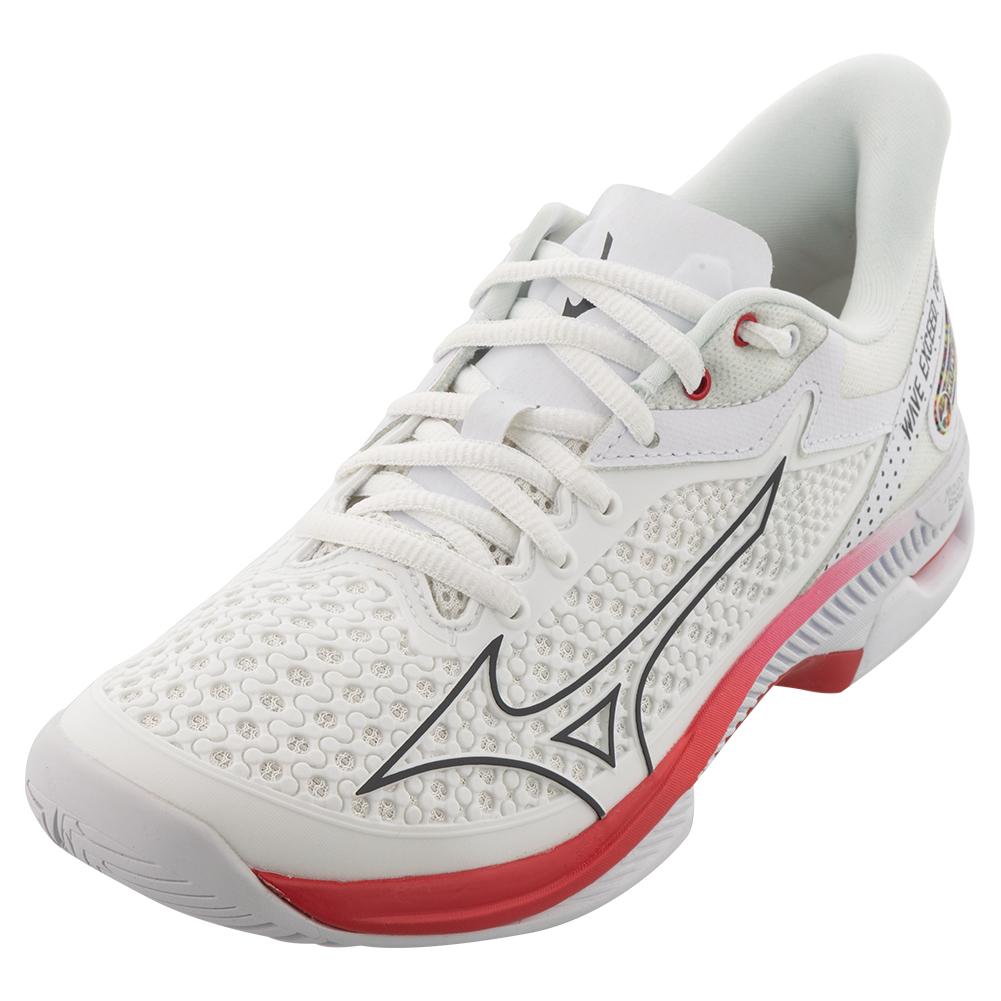 Mizuno Women`s Wave Exceed Tour 5 AC Tennis Shoes Undyed White and Shade