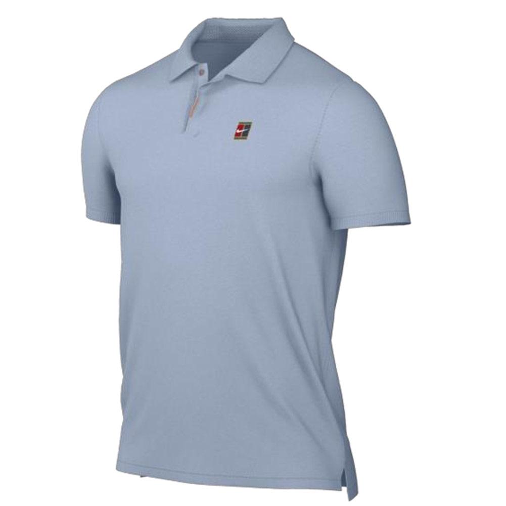 Nike Men`s Dri-FIT Heritage Slim Tennis Polo Blue Whisper