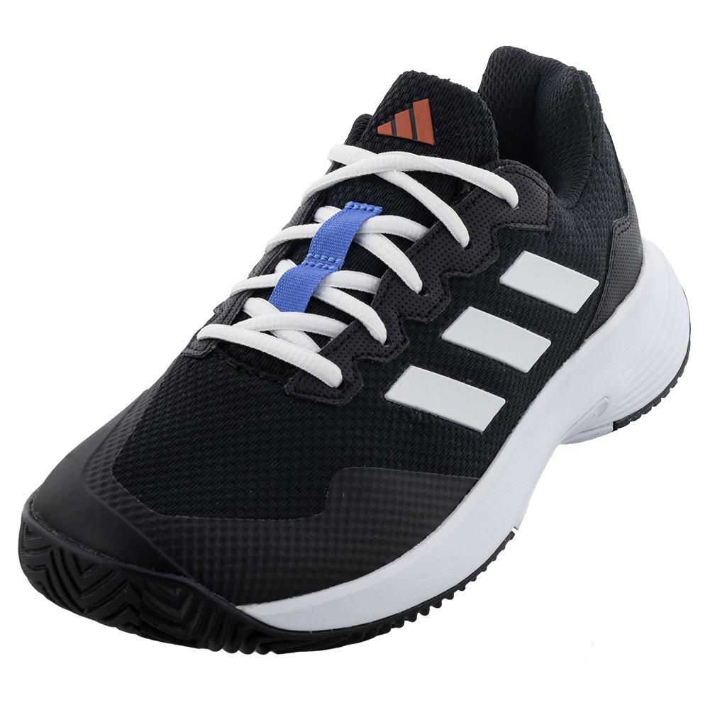 adidas Juniors` GameCourt 2 Tennis Shoes Core Black and Footwear White
