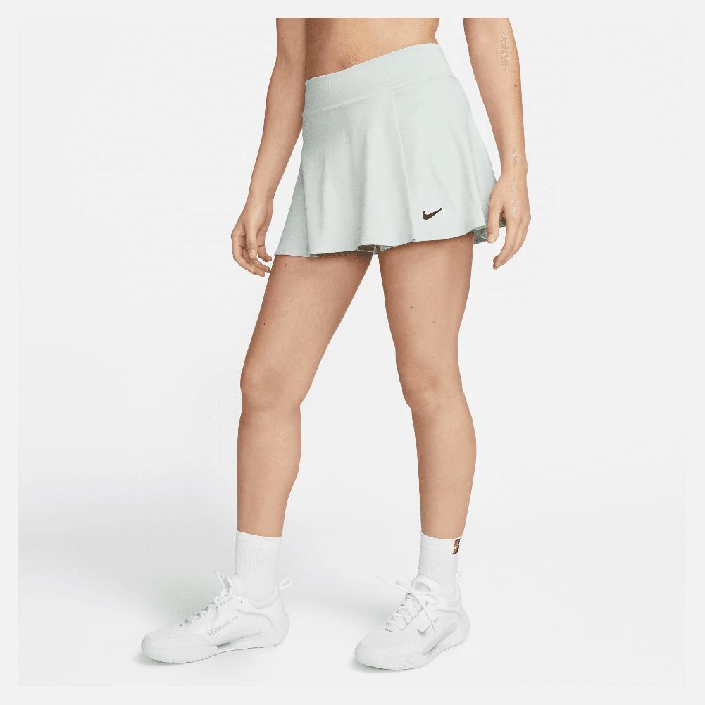 Nike Women`s Court Dri-FIT Victory Flouncy 13" Tennis Skort Light Silver  and Black