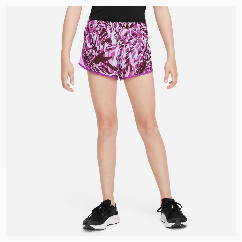 Nike Dry Girls Green & Pink Dri-fit Running Track Athletic Shorts