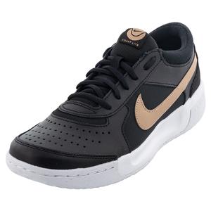 Women`s Zoom Court Lite 3 Tennis Shoes Black and Metallic Red Bronze