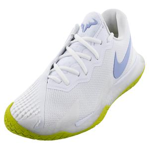 NikeCourt Men`s Rafa Zoom Vapor Cage 4 Tennis Shoes White and Cobalt Bliss