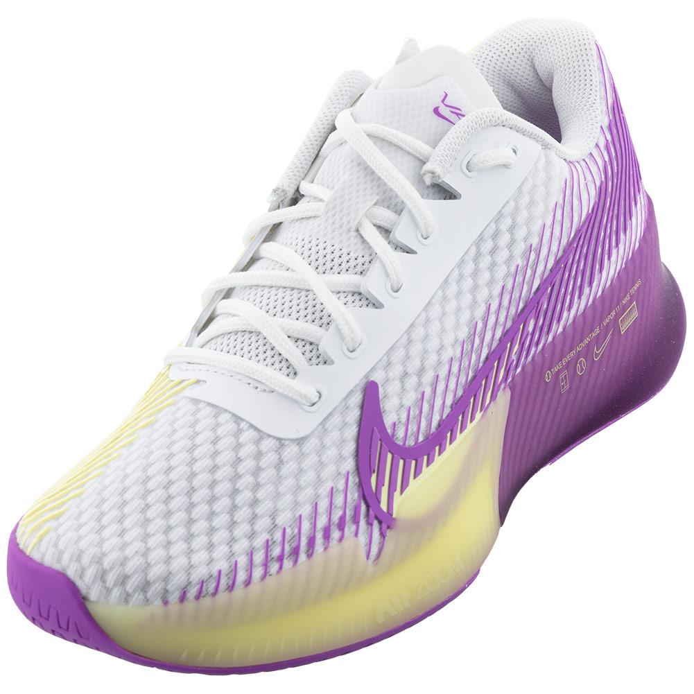 NikeCourt Women`s Air Zoom Vapor 11 Tennis Shoes White and Citron Tint