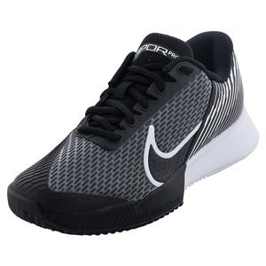 Women`s Air Zoom Vapor Pro 2 Clay Tennis Shoes Black and White
