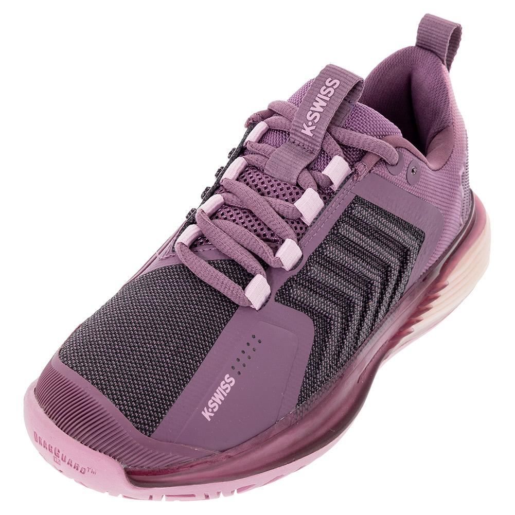 K-Swiss Women`s Ultrashot 3 Tennis Shoes Grape Nectar and Cameo Pink