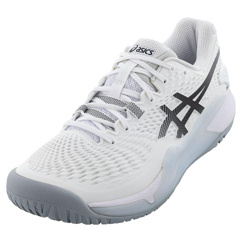 ASICS Men`s GEL-Resolution 9 Tennis Shoes White and Black