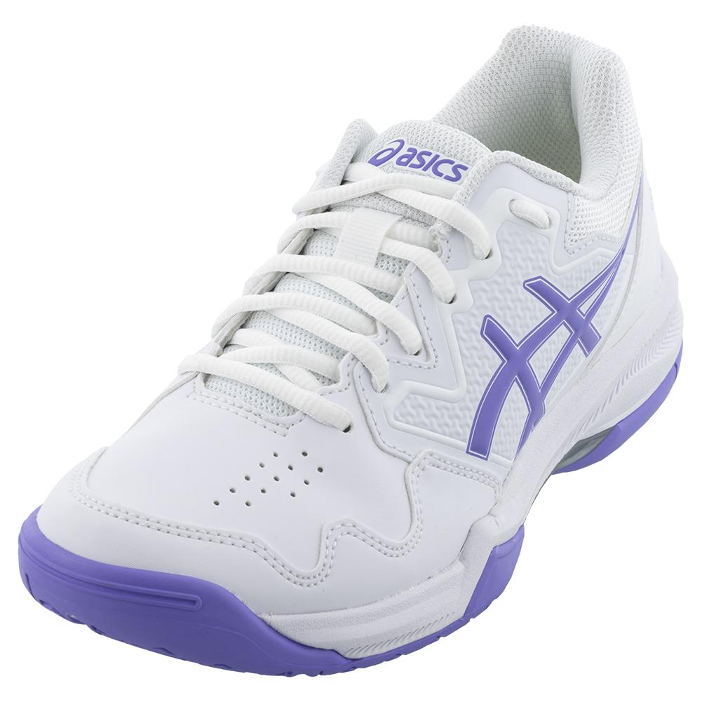 ASICS Women`s GEL-Dedicate 7 Tennis Shoes White and Amethyst