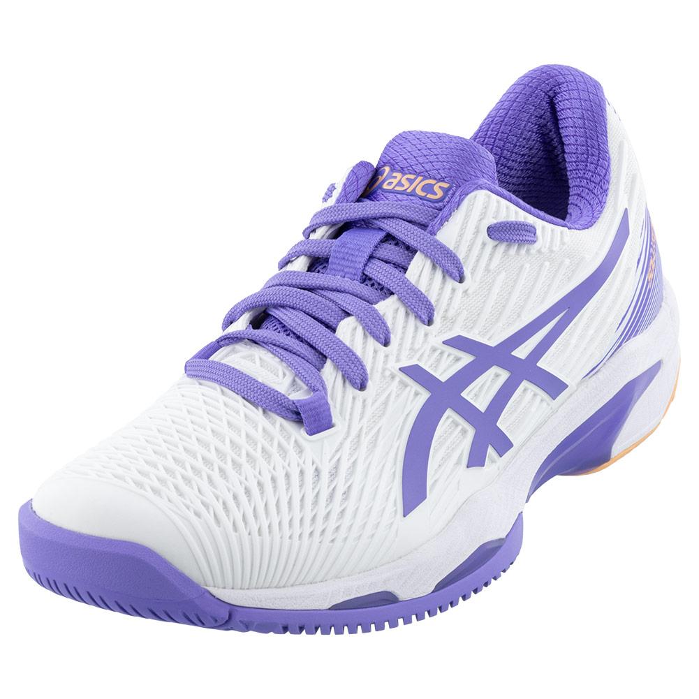 ASICS Women`s Solution Speed FF 2 Tennis Shoes White and Amethyst