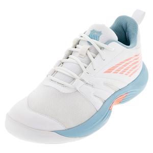 Juniors` SpeedTrac Tennis Shoes Blanc de Blanc and Nile Blue