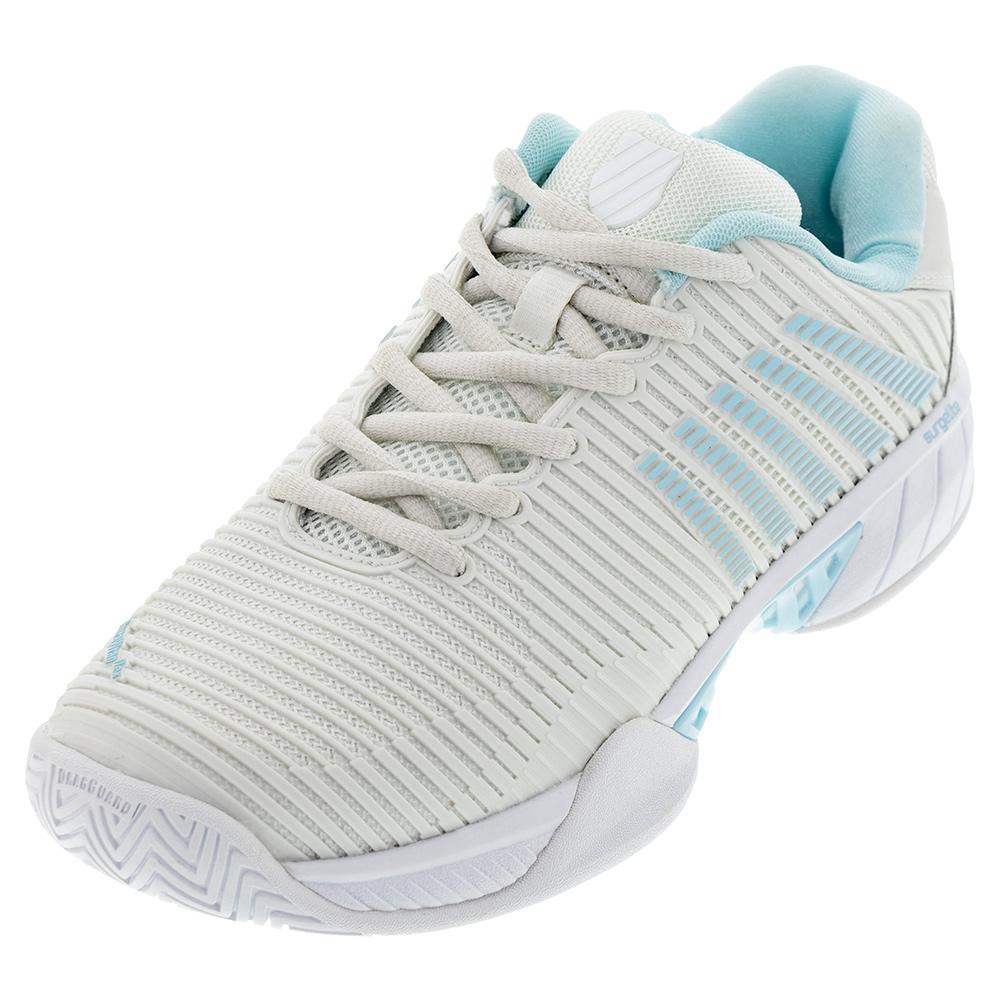 K-Swiss Women`s Hypercourt Express 2-Wide Tennis Shoes Vaporous Gray and  White