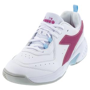 Junior`s S.Challenge 5 SL Tennis Shoes White and Pinklady
