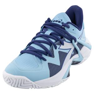 Women`s B.Icon 2 AG Tennis Shoes Bright Baby Blue and White