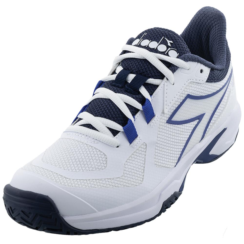 Diadora Men`s Trofeo 2 AG PKL Shoes White and Surf the Web