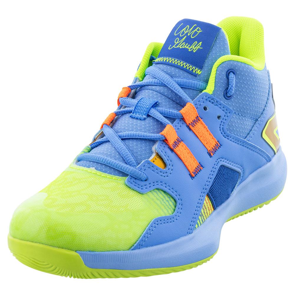New Balance Juniors` Coco CG1 Tennis Shoes Blue and Green