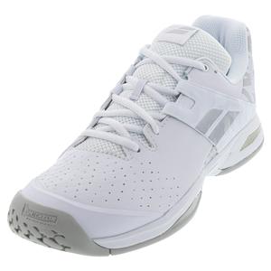 Juniors` Propulse AC Tennis Shoes White and Silver