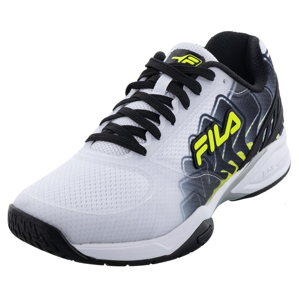 Fila Men`s Volley Zone Pickleball Shoes White and Black
