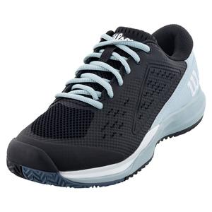 Women`s Rush Pro Ace Wide Tennis Shoes Black and Sterling Blue