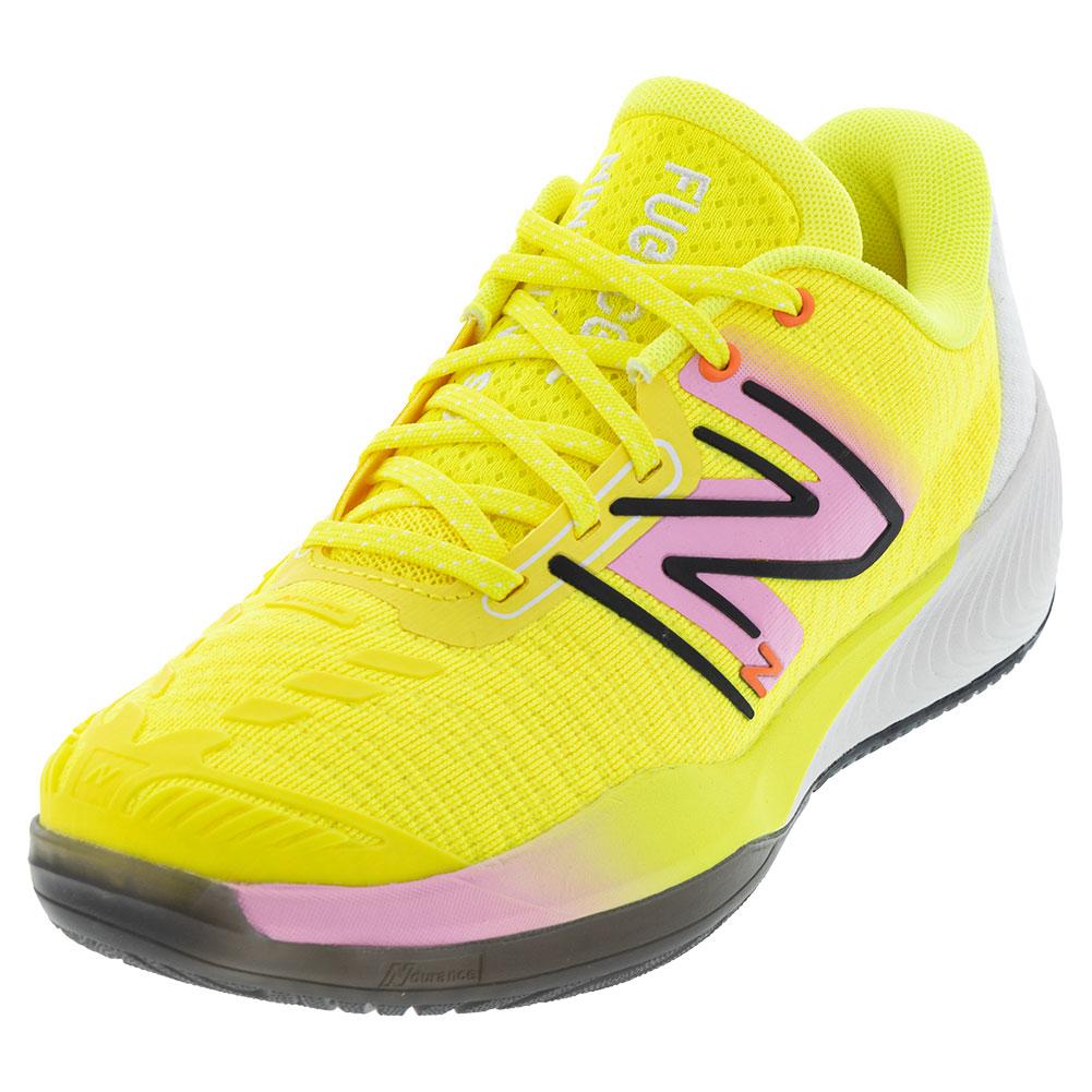 New Balance Women`s Fuel Cell 996v5 B Width Tennis Shoes Cosmic Rose and  White