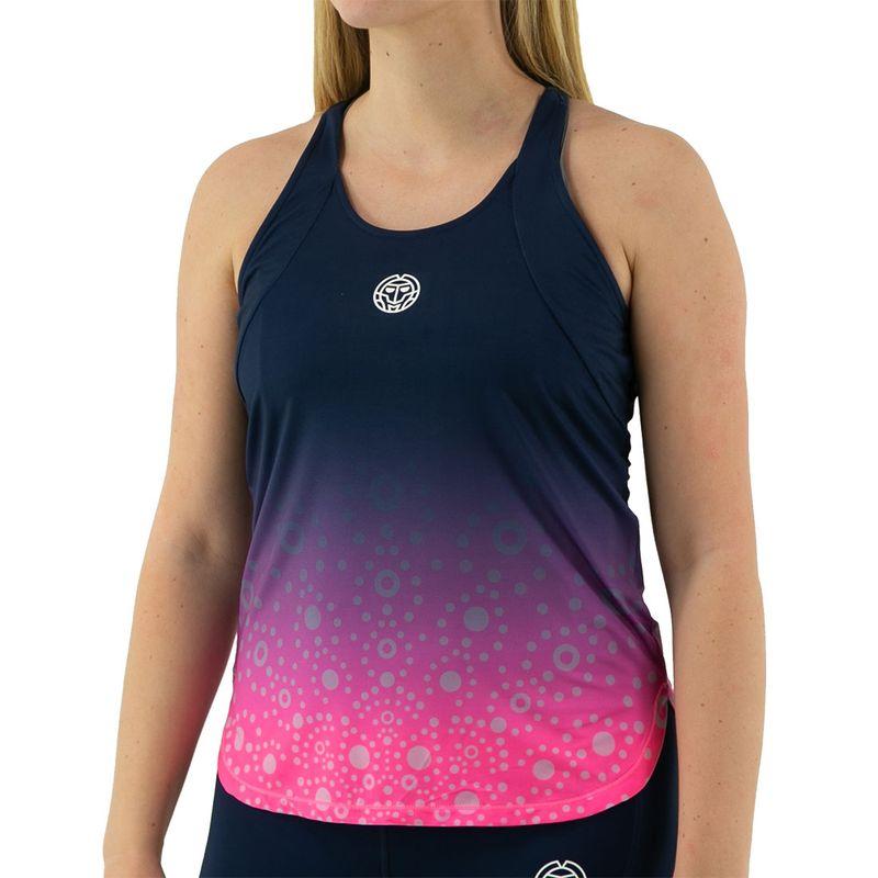 Bidi Badu Women`s Colortwist Tank Pink and Dark Blue