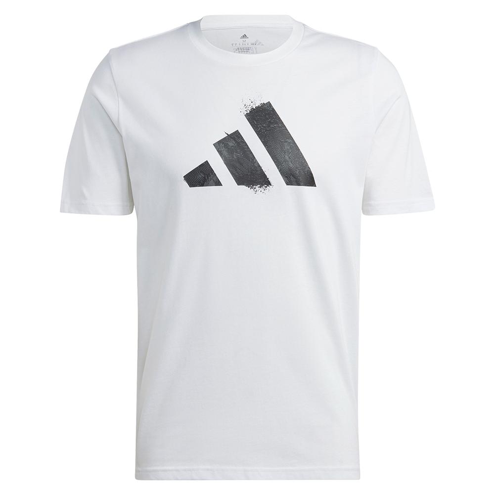 adidas Men`s Paris Logo Graphic Tennis T-Shirt White