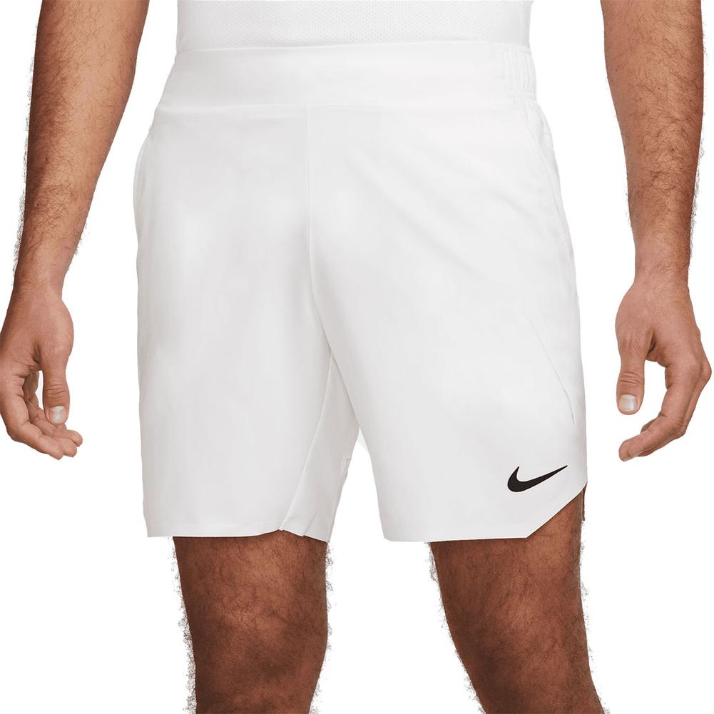 Nike Men`s Court Dri-Fit Slam Tennis Short White and Black