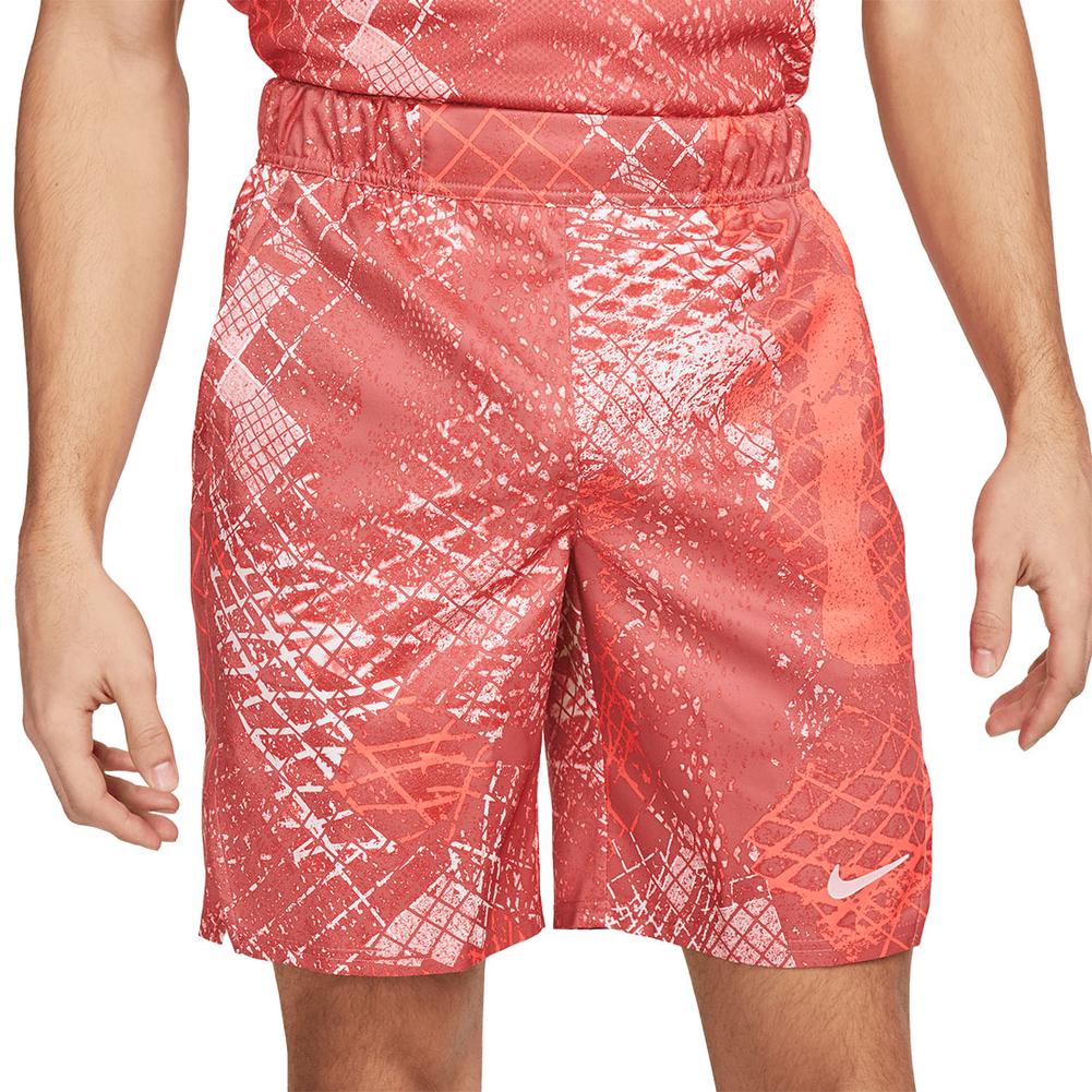 Nike Men`s 9 Inch Printed Court Dri-Fit Victory Novelty Tennis Shorts