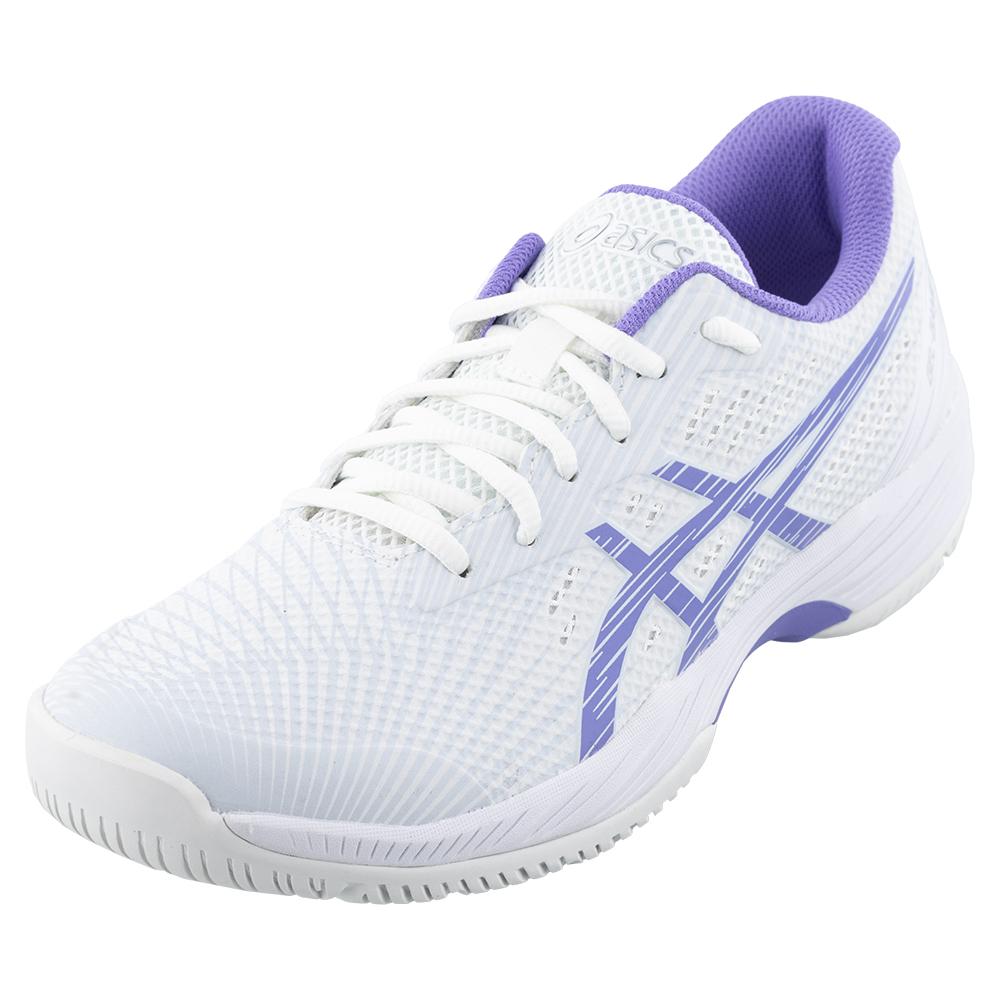 Asics Women`s GEL-Game 9 Tennis Shoes White and Amethyst