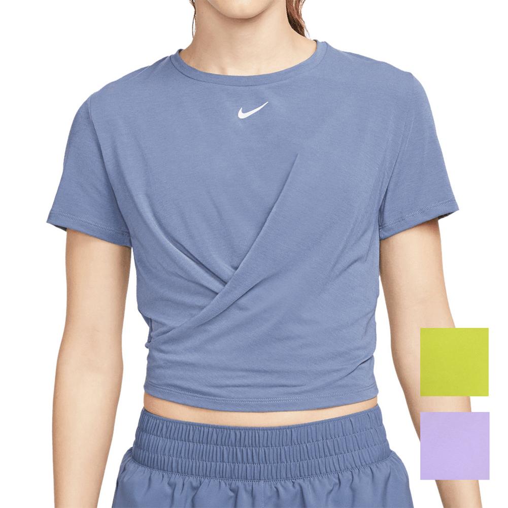 Nike Women`s Dri-Fit One Luxe Twist Cropped Short Sleeve Tennis Top