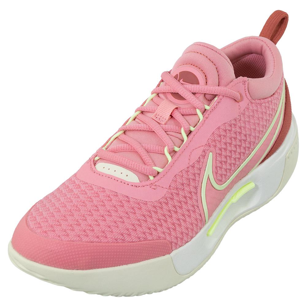NikeCourt Women`s Zoom Pro Tennis Shoes Coral Chalk and Adobe