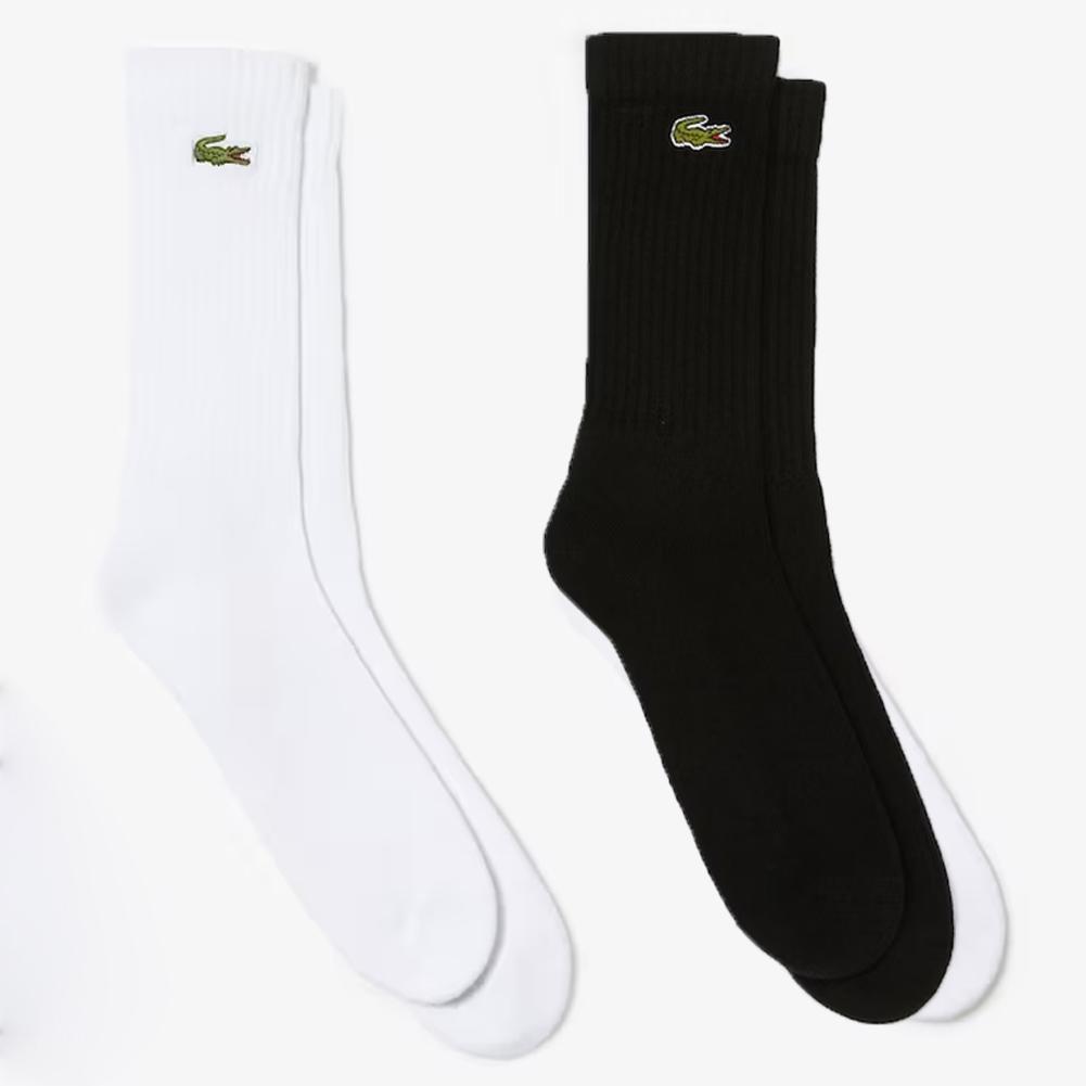 Lacoste Men`s Core Performance Solid Jersey Tennis Tube Socks 3 Pack