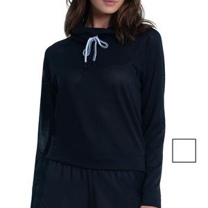 Women`s High Neck Long Sleeve Tennis Pullover