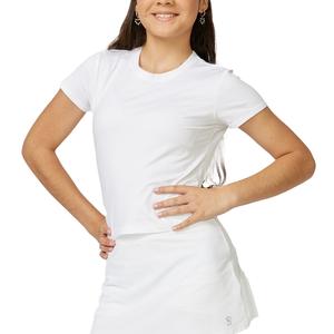 Girl`s Tennis Skort Novelty Texture and White