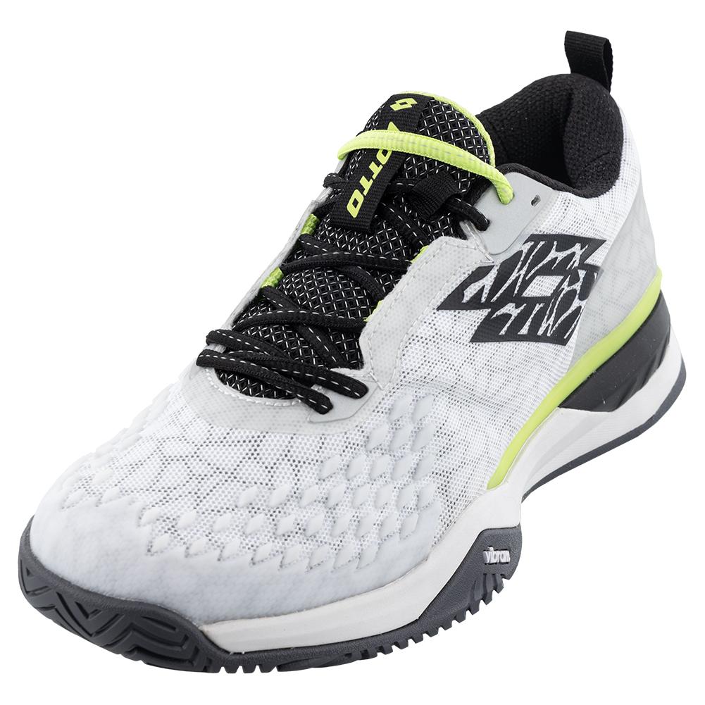 Lotto Men`s Raptor HyperPulse 100 Speed Tennis Shoes All White and All Black