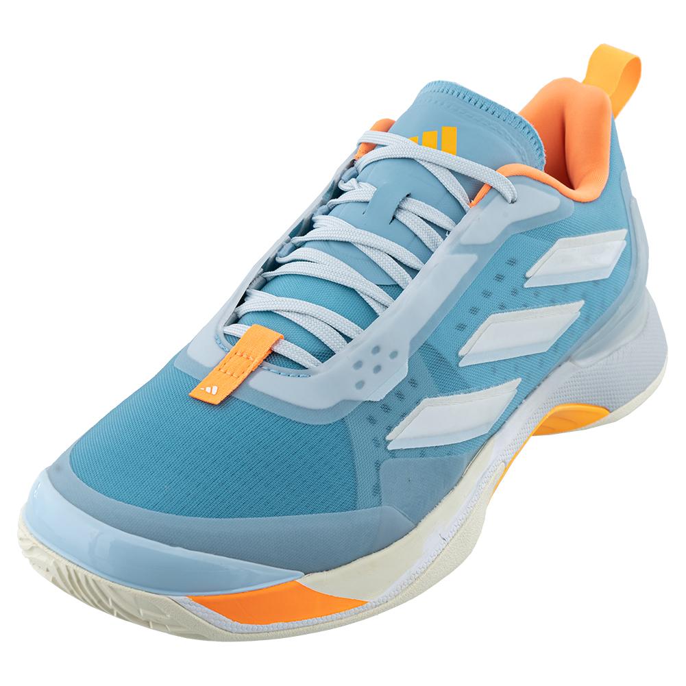 adidas Women`s Avacourt Tennis Shoes Preloved Blue and Footwear White