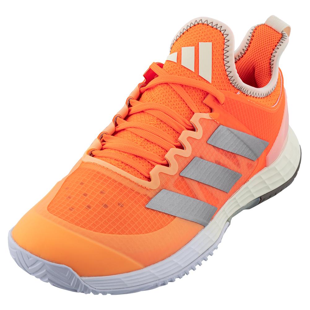 adidas Women`s adizero Ubersonic 4 Tennis Shoes Solar Orange and Taupe  Metallic