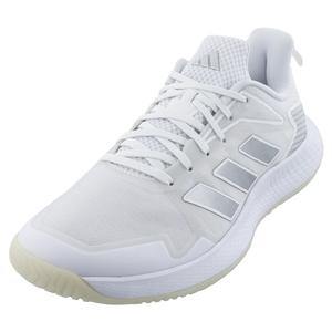 Women`s Defiant Speed Tennis Shoes White and Metallic Silver