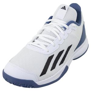 Junior`s Courtflash Tennis Shoes White and Black