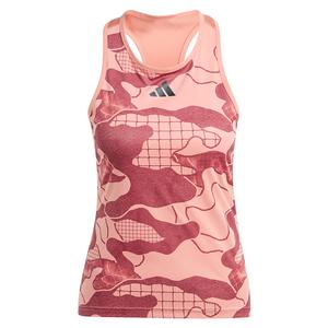 Women`s Club Graphic Tennis Tank Wonder Clay and Legacy Red