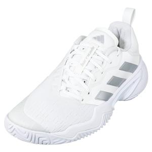 Women`s Barricade Tennis Shoes White and Silver Metallic